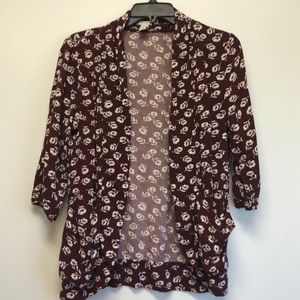 Maroon blazer/ cardigan